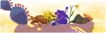 Google Doodles Desert and Tortoise